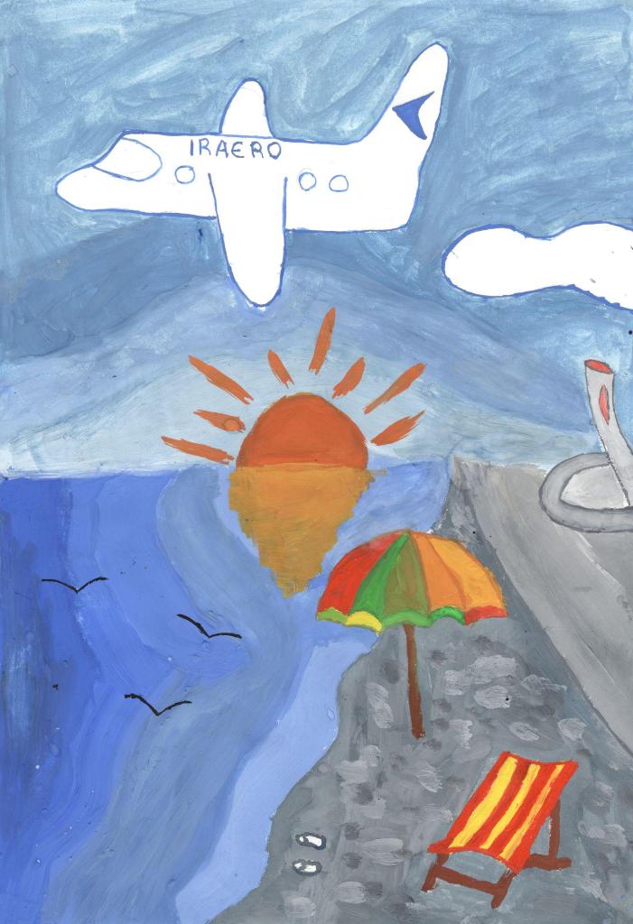 Рисунок Плесцовой Марии, 8 лет, Незабываемое путешествие с ИрАэро