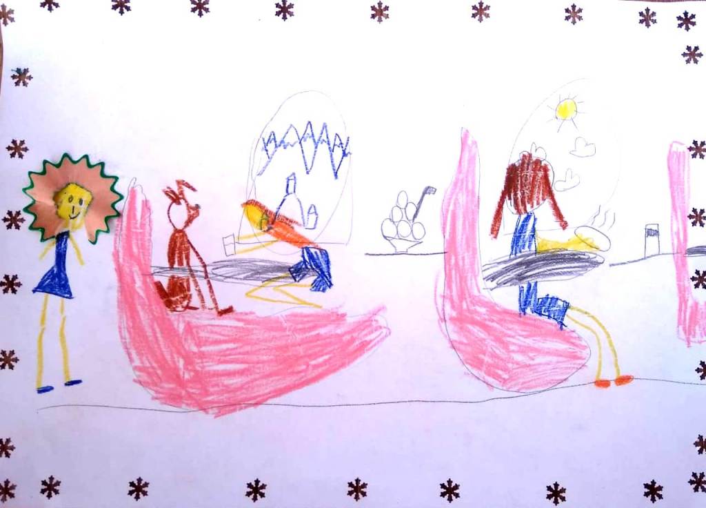 Рисунок Инюшевой Мирославы Антоновны, 6 лет, В самолете